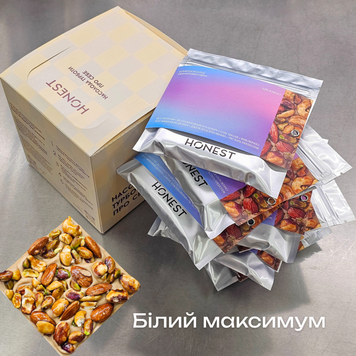 Сет із 8 плиток "Ще більше горіхів" Білий максимум HONEST 1701 фото